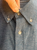Upcycled Blue Long Sleeve Shirt - XL