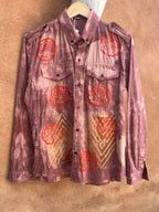 Upcycled Pink Collared Shirt - Large