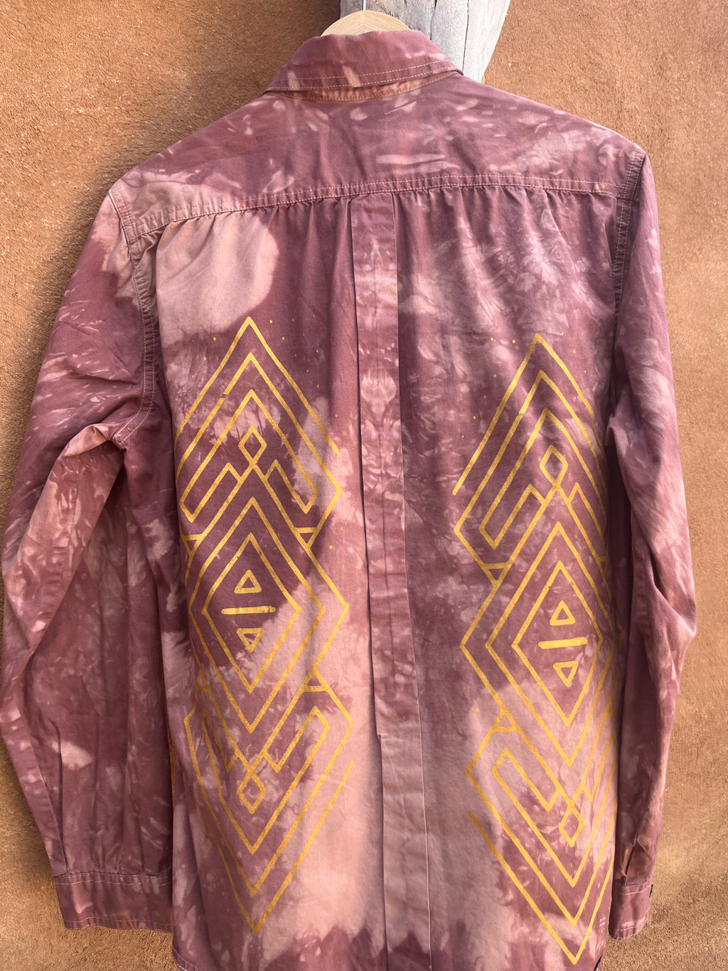 Upcycled Pink Collared Shirt - Large