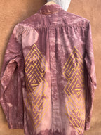 Upcycled Pink Collared Shirt - Large