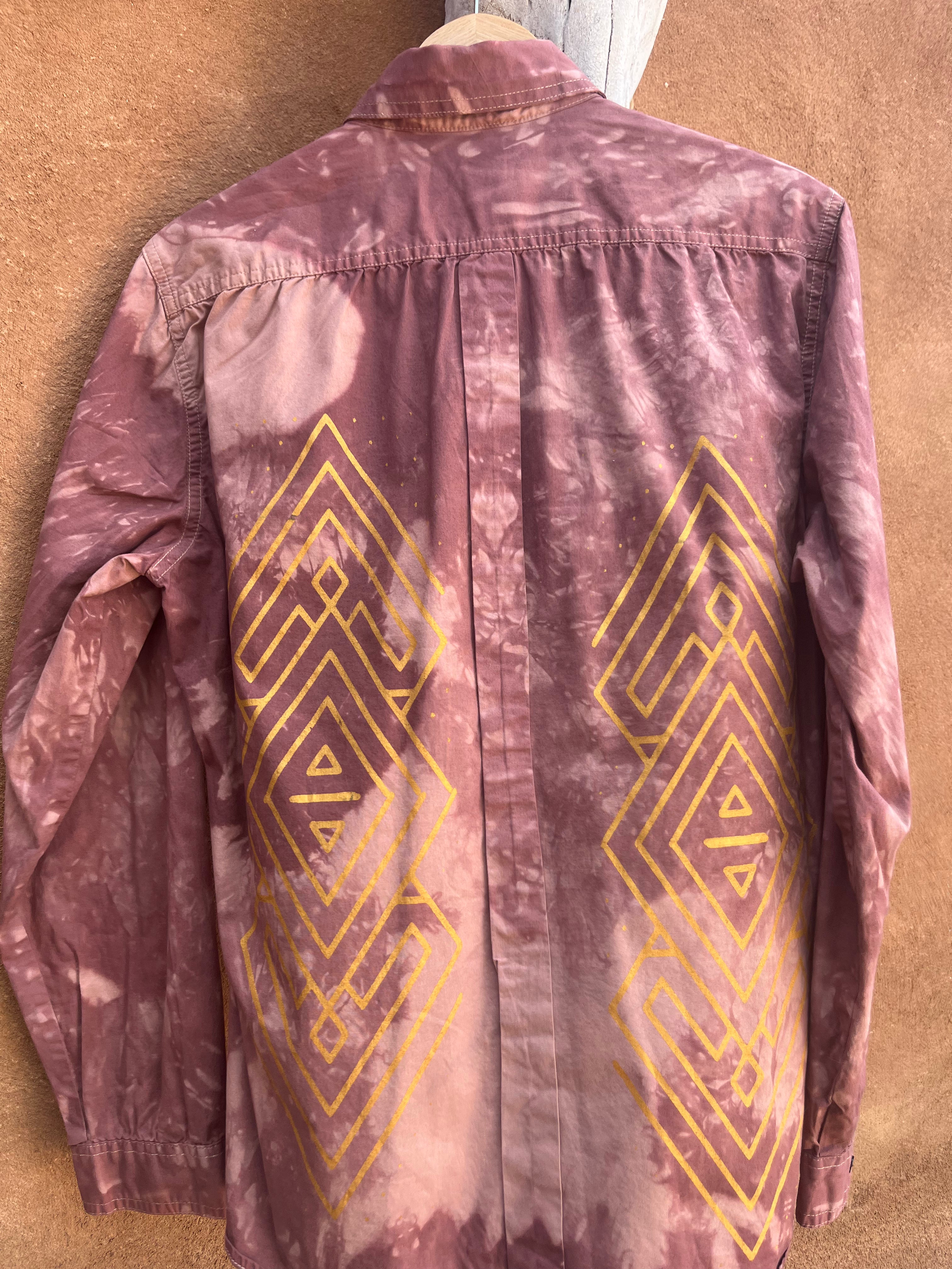Upcycled Pink Collared Shirt - Large