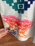 Upcycled Teal short sleeve Shirt - Medium