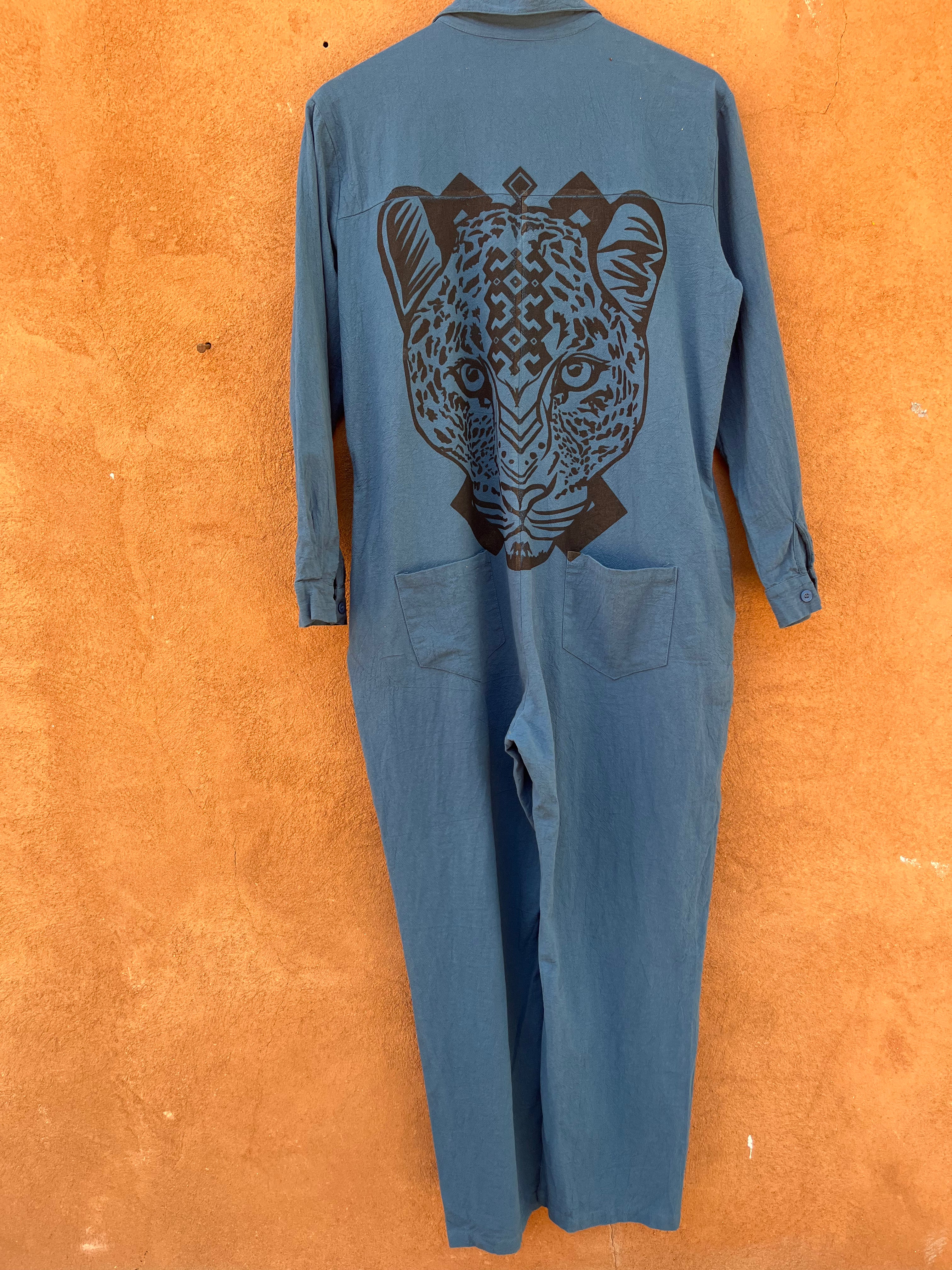 Upcycled Blue Jumpsuit - Large