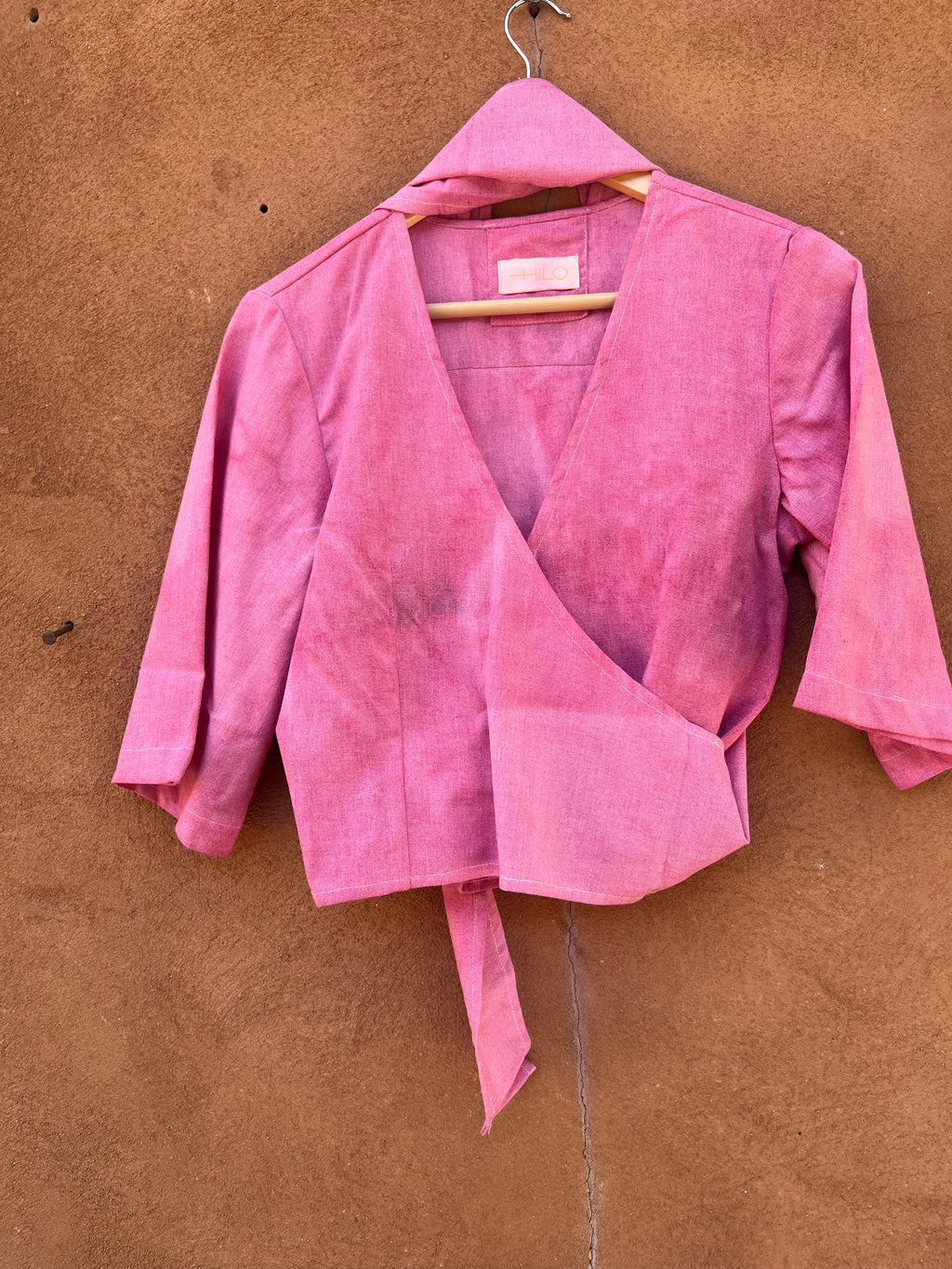 Front tie top - Linen -