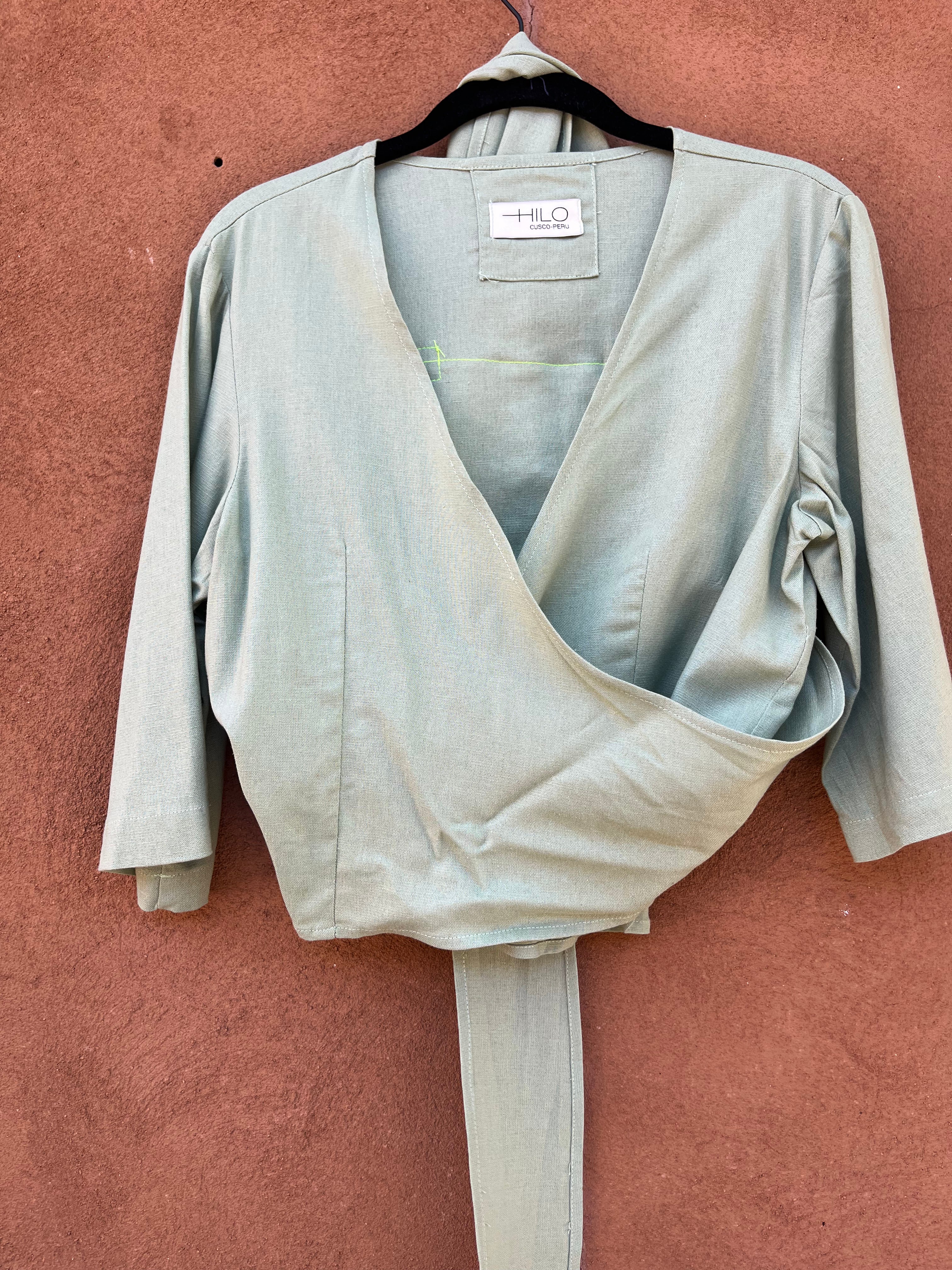 Front tie top - Linen -