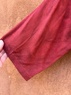 Front tie top - Linen - Red