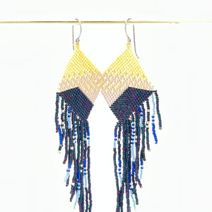 Beaded Fringe Earrings - Multicolor