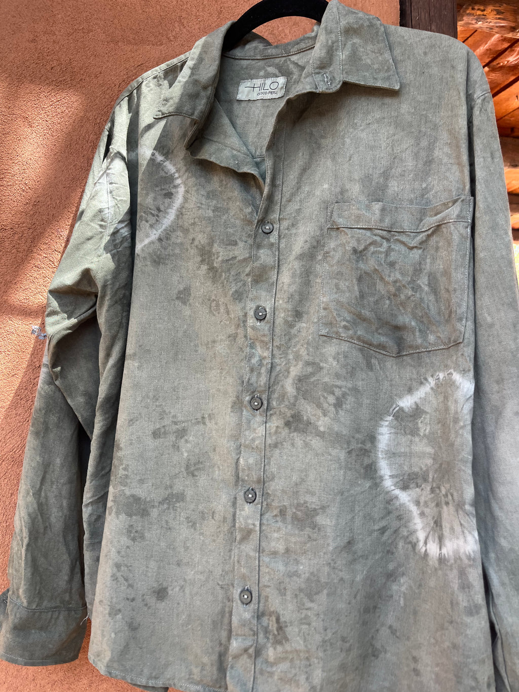 Long sleeves Shirt - Linen greenish