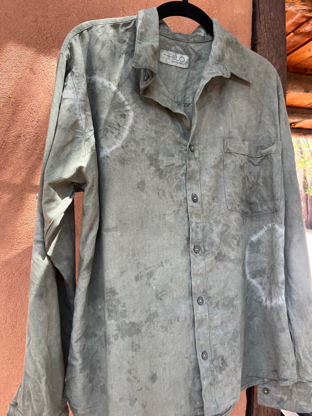 Long sleeves Shirt - Linen greenish