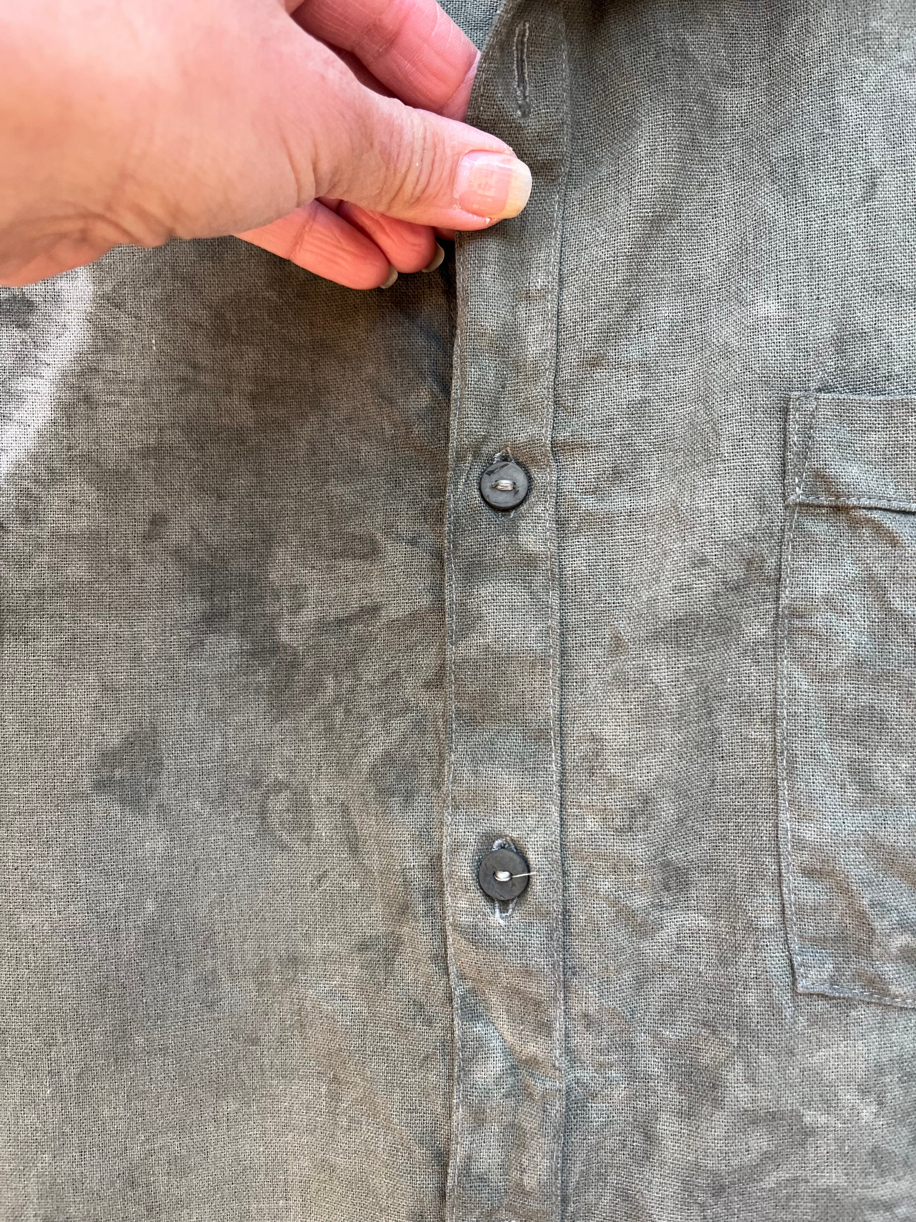 Long sleeves Shirt - Linen greenish
