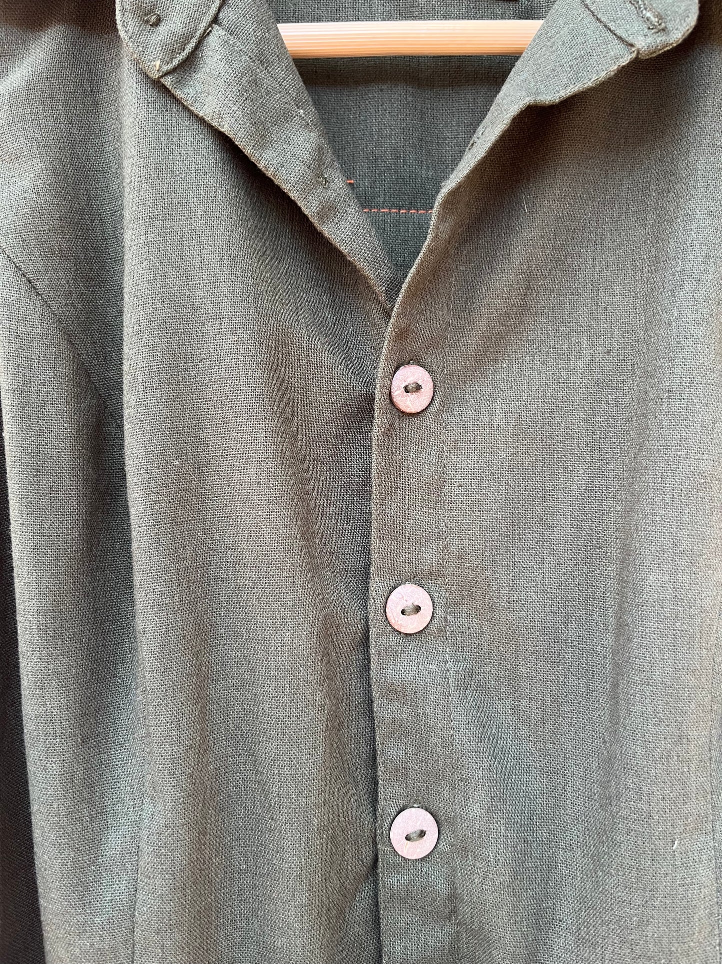 Olive Linen - Sleeveless ~ A-line dress