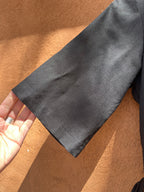 Front tie top - Linen - Black