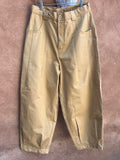 High Waisted Barrel Pants - Khaki