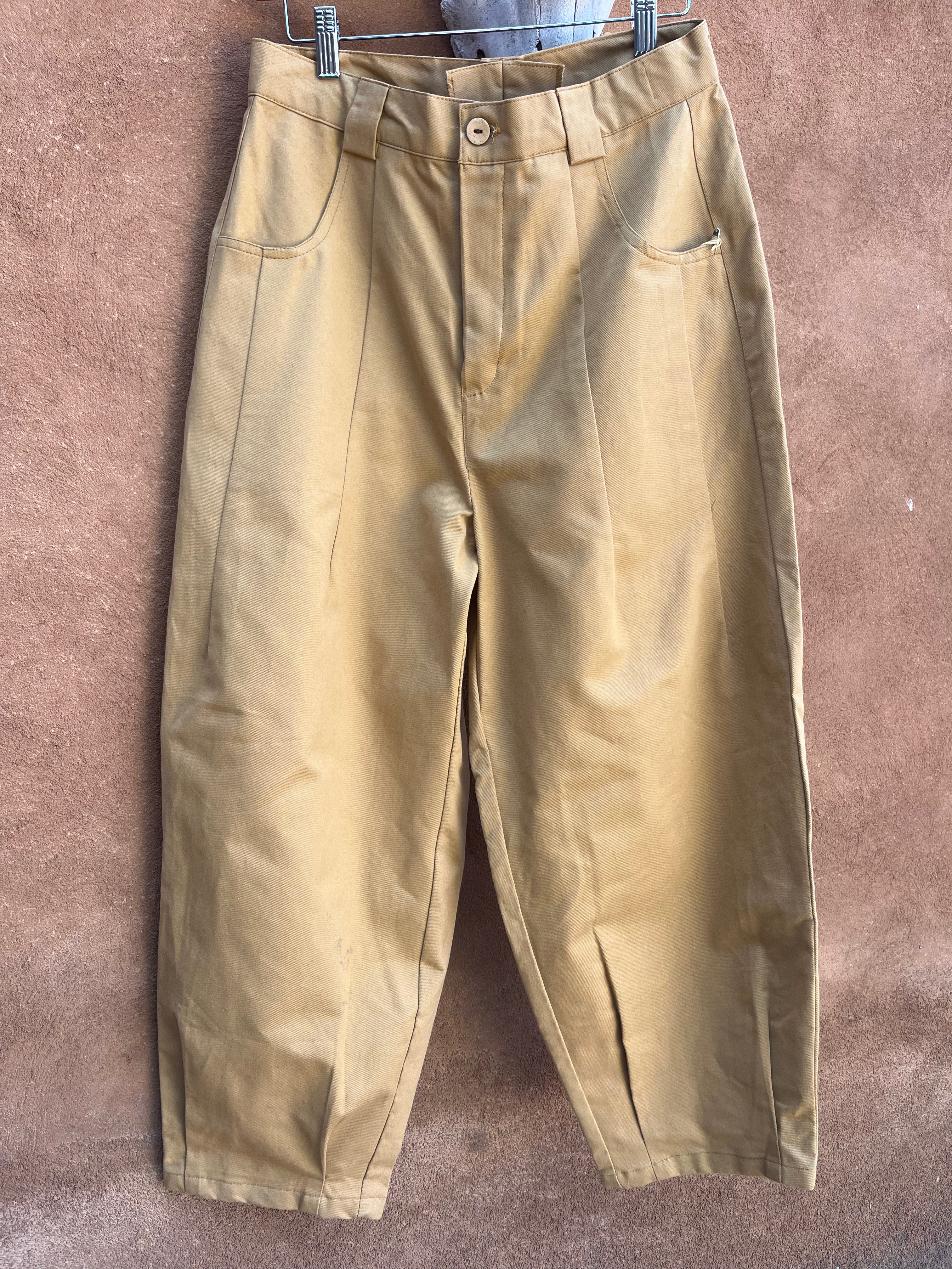 High Waisted Barrel Pants - Khaki