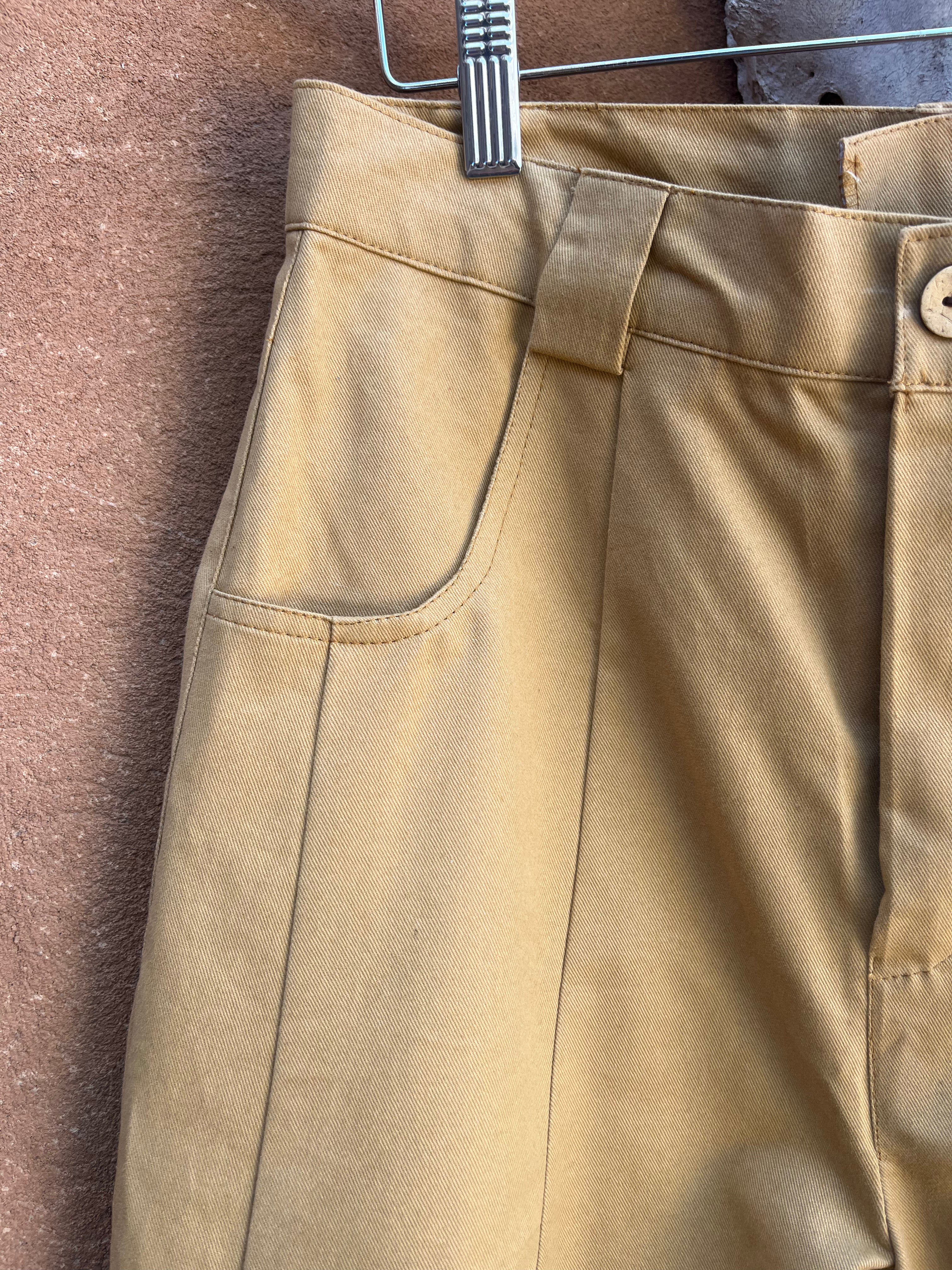 High Waisted Barrel Pants - Khaki