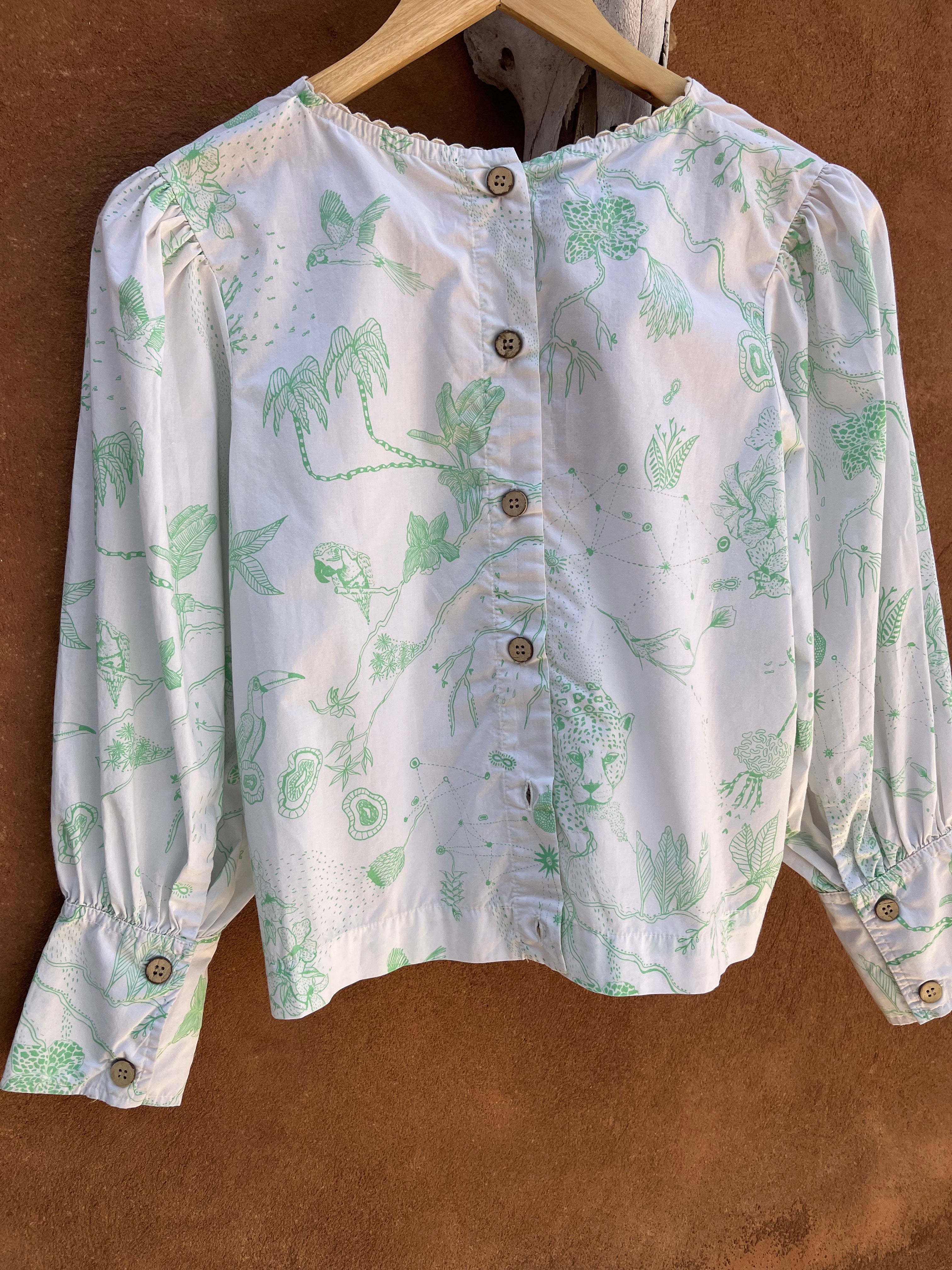 Moon blouse - green - Two sizes