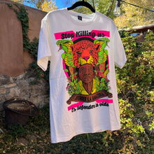 Load image into Gallery viewer, Amapolay T-shirt - Stop Killing us - Medium

