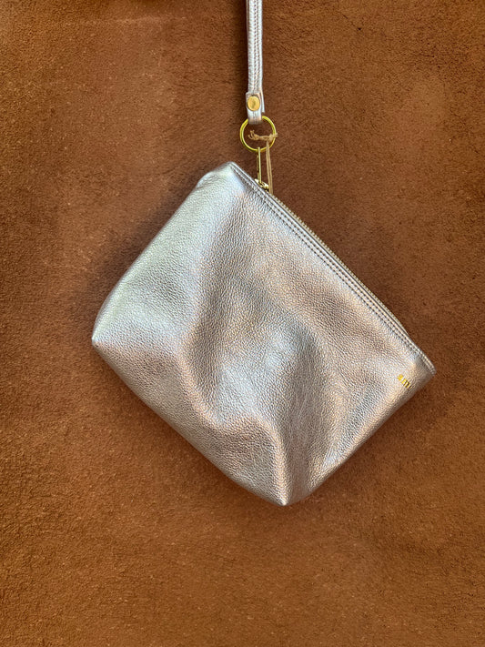 Leather and Suede Wristlet Pouches