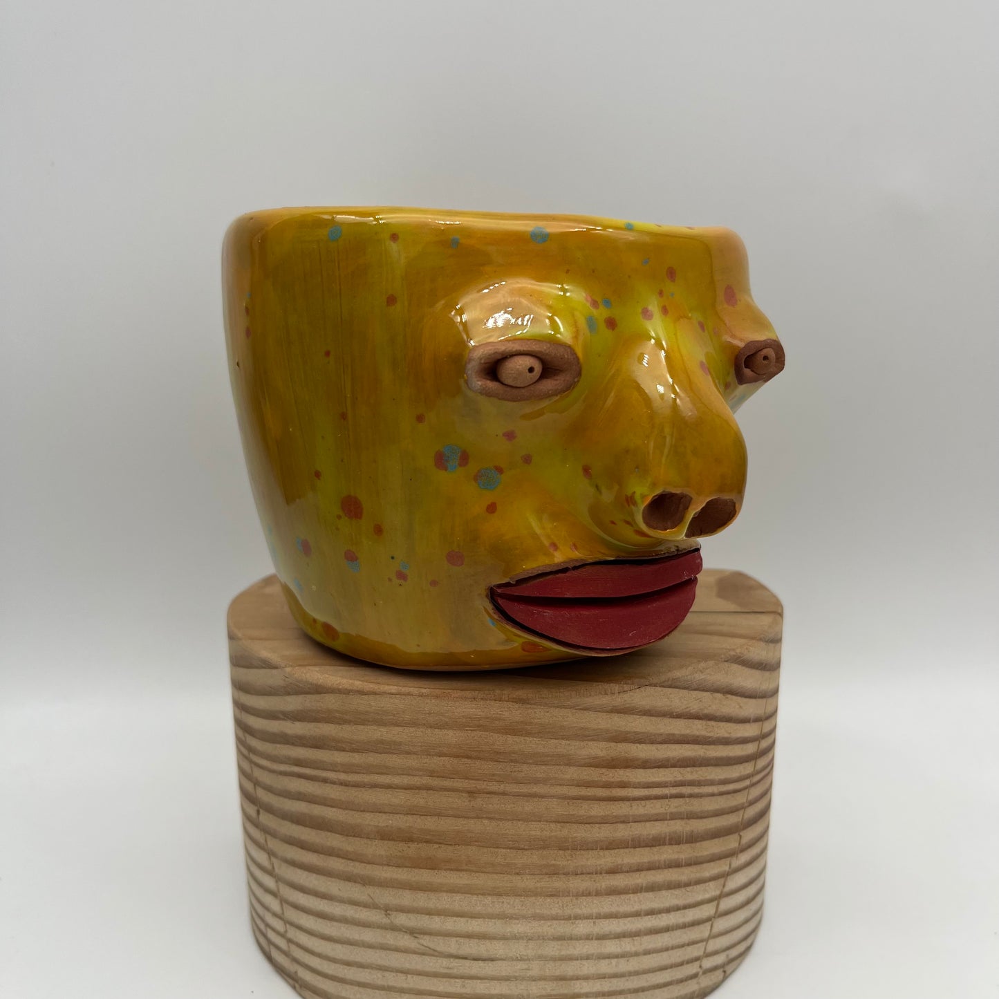 Face Mug ~ red clay