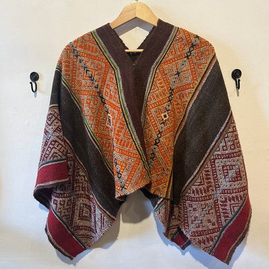 Cropped Poncho ~ Handwoven