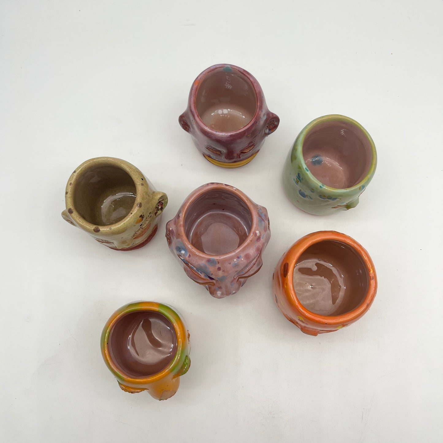 Face Mezcal Cups - Red clay