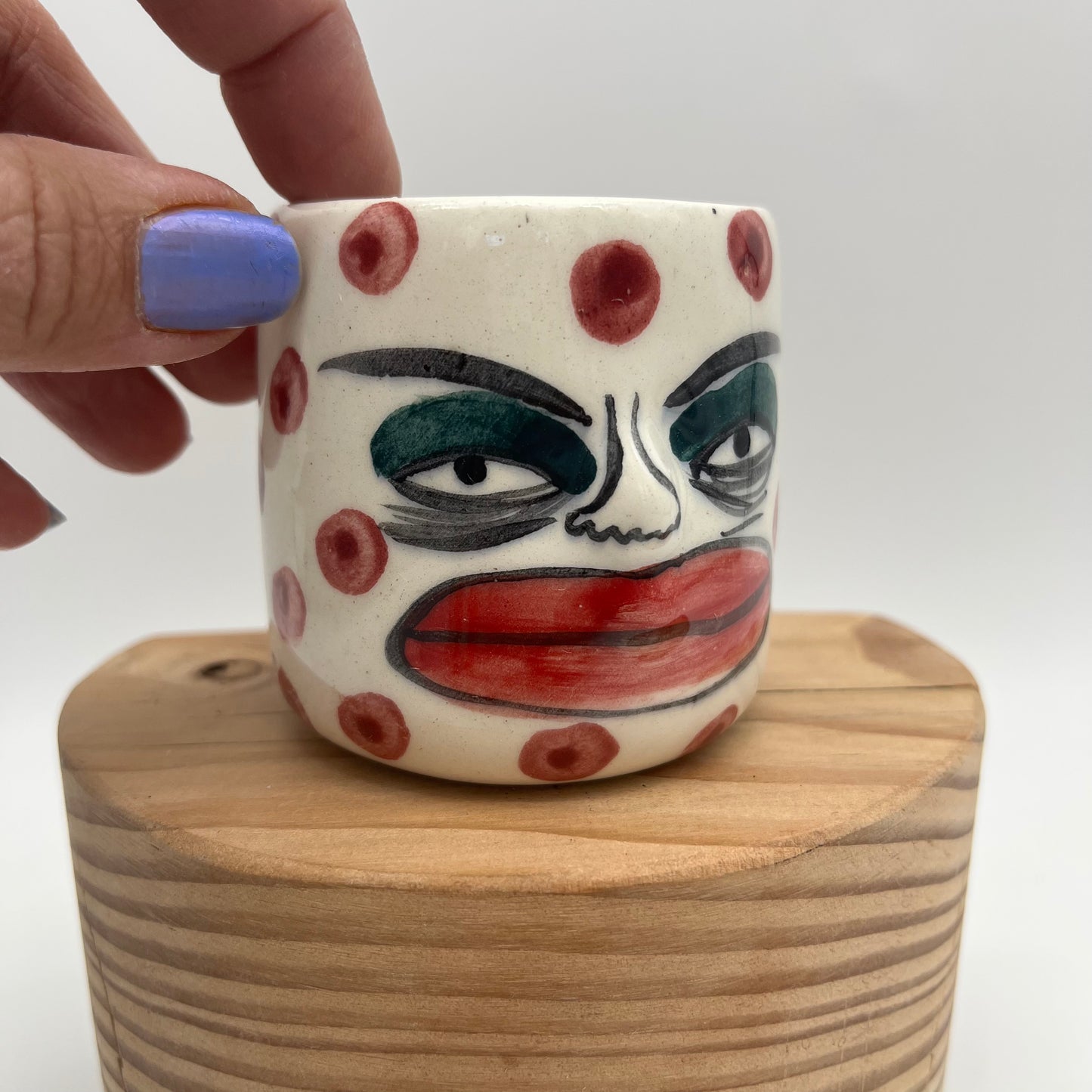 Face Mezcal Cups ~ porcelain