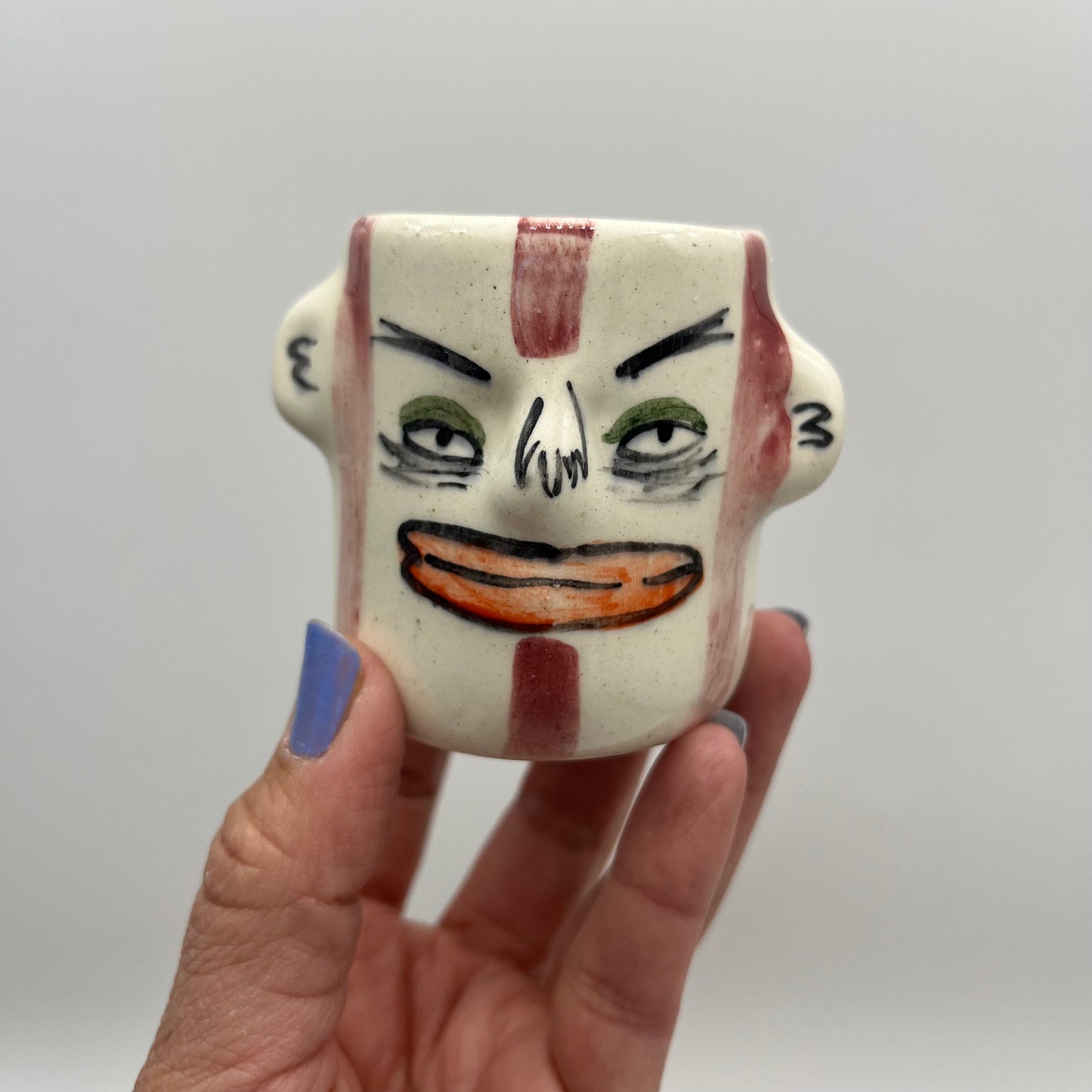 Face Mezcal Cups ~ porcelain