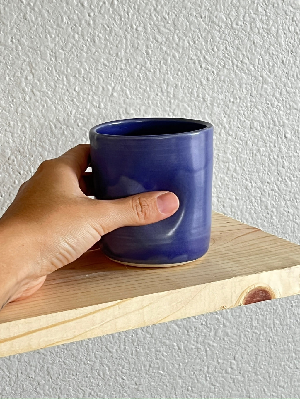 Blue - Stoneware Thumb Cup