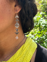 Load image into Gallery viewer, Triangle connected earrings ~ moonstone
