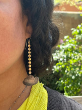 Load image into Gallery viewer, Asymmetrical dangle earrings - Sterling Silver and gold filled

