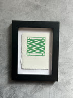Rectangle Green Geometric  - Relief Printing Collection