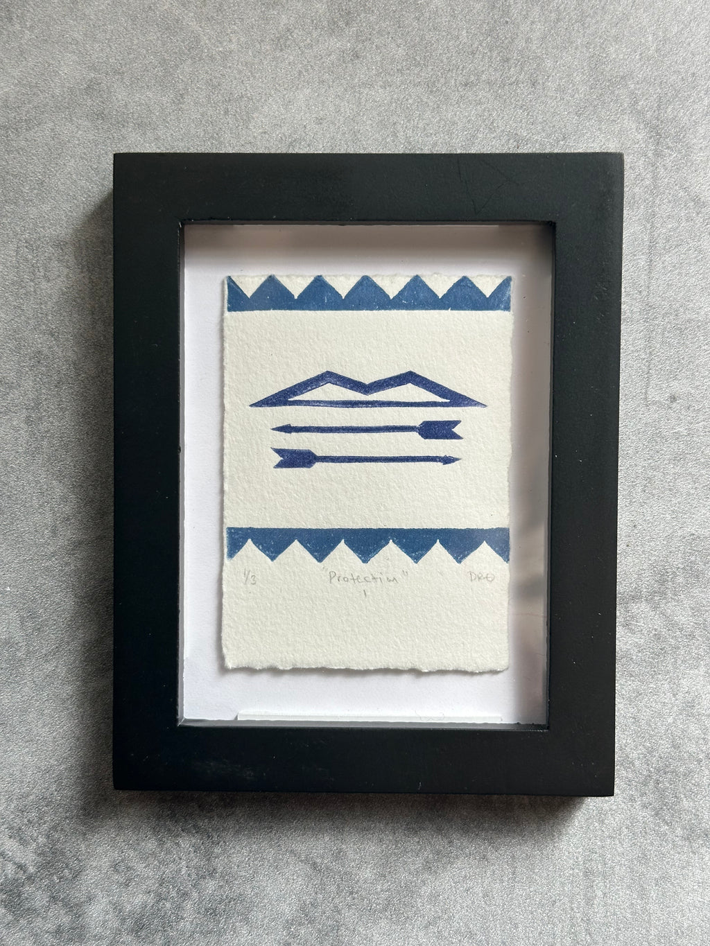 Rectangle Bow & Arrow  - Relief Printing Collection