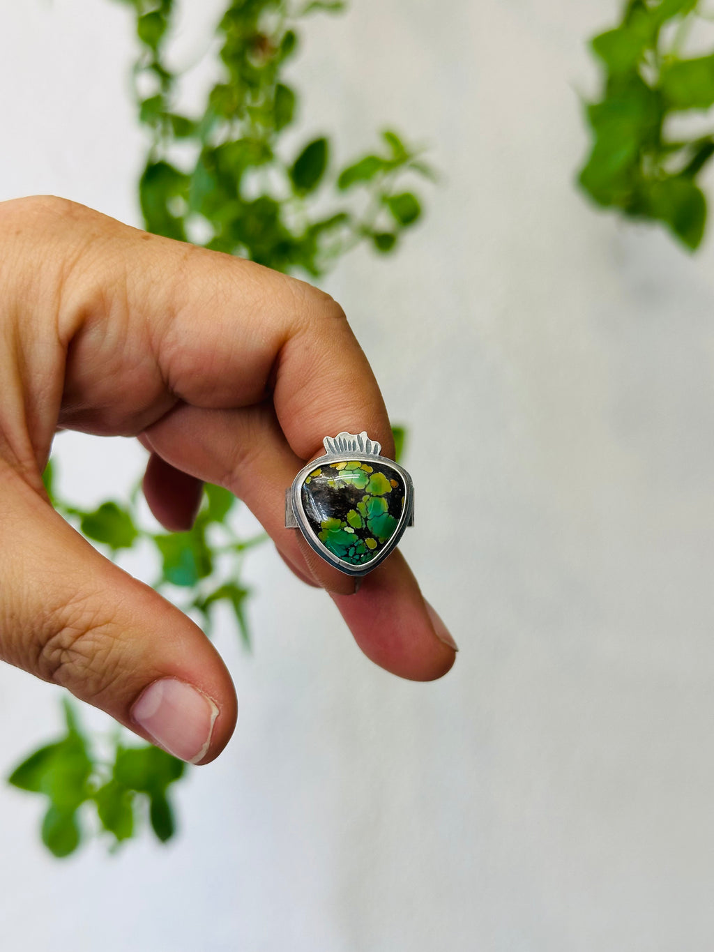 El Corazon - Hubei Turquoise & Sterling Silver Ring - Size 5.75