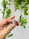 Hessonite Garnet & Sterling Silver Ring - size 6