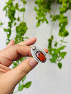 Hessonite Garnet & Sterling Silver Ring - size 6