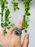 Rutilated Quartz - Sterling Silver Ring - Size 7