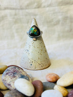 Hubei Turquoise & Sterling Silver Ring - Size 6.75