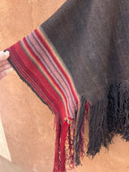 Alpaca - Upcycled  Poncho Jacket - Snap buttons