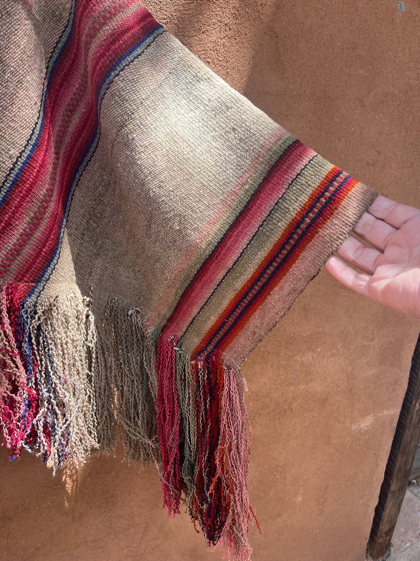 Alpaca - Upcycled  Fringe Poncho jacket