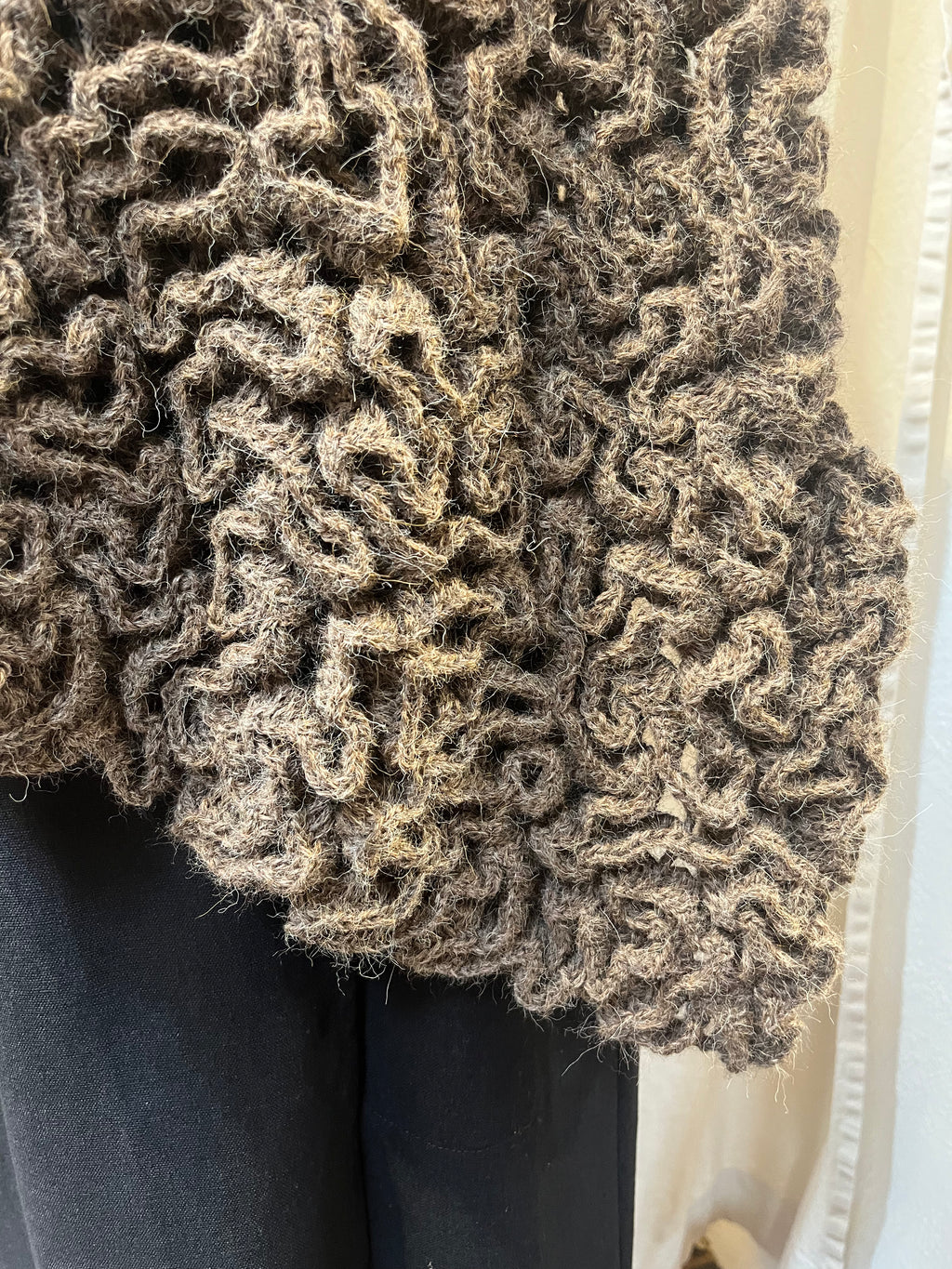 Poncho 100% Baby Alpaca - Grey