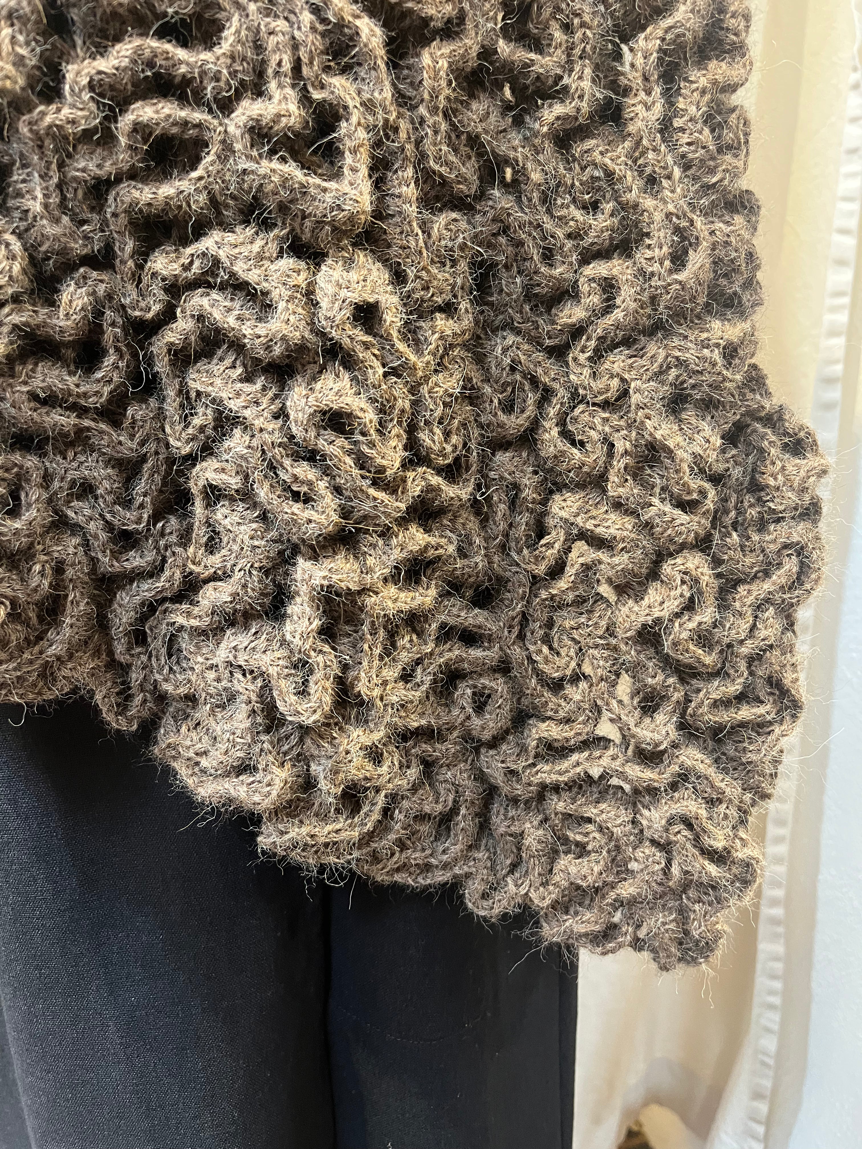 Poncho 100% Baby Alpaca - Grey