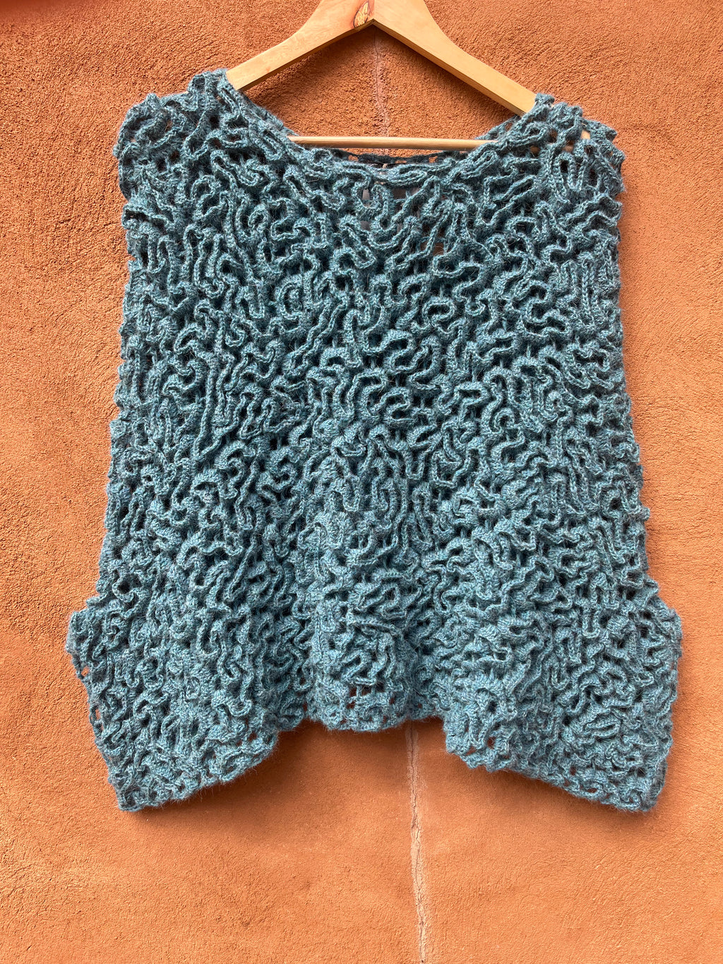 Poncho 100% Baby Alpaca - Teal