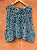 Poncho 100% Baby Alpaca - Teal