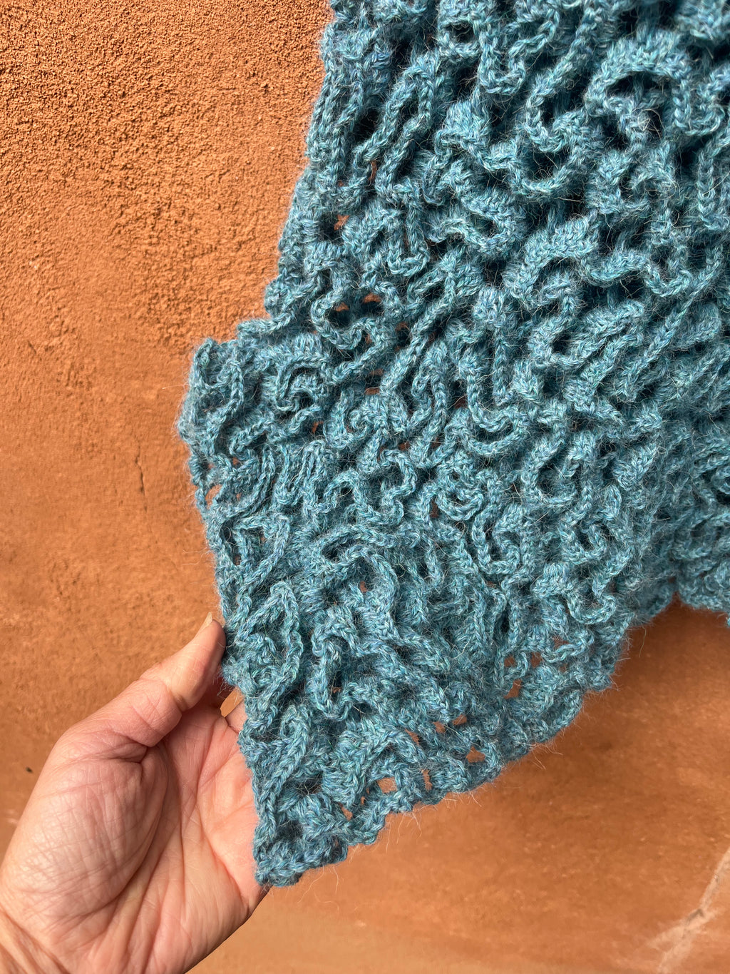 Poncho 100% Baby Alpaca - Teal