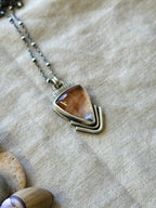 Pink Rutilated Quartz & Sterling Silver ~ Necklace