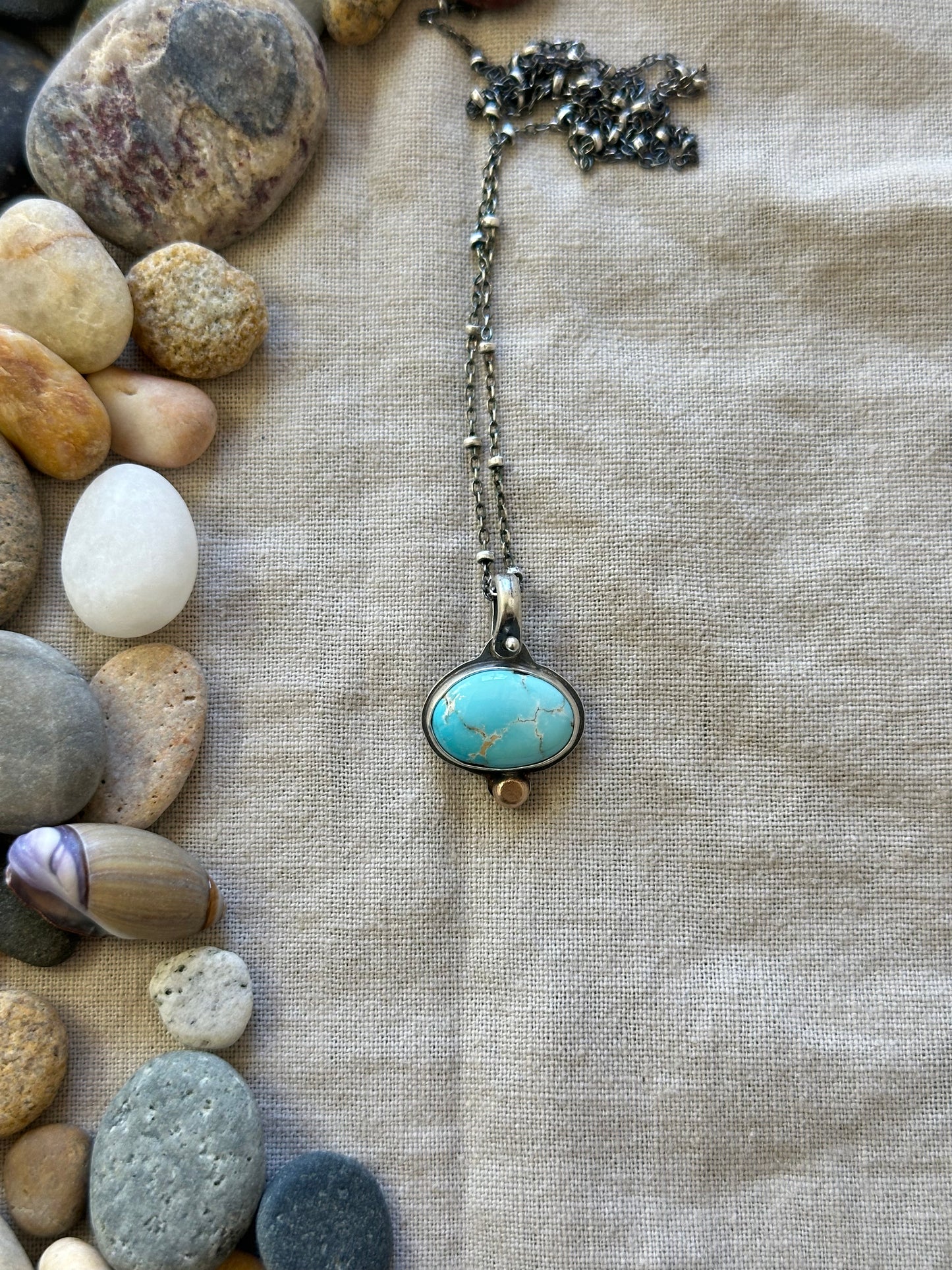 Blue Bird Turquoise & Sterling Silver ~ Necklace