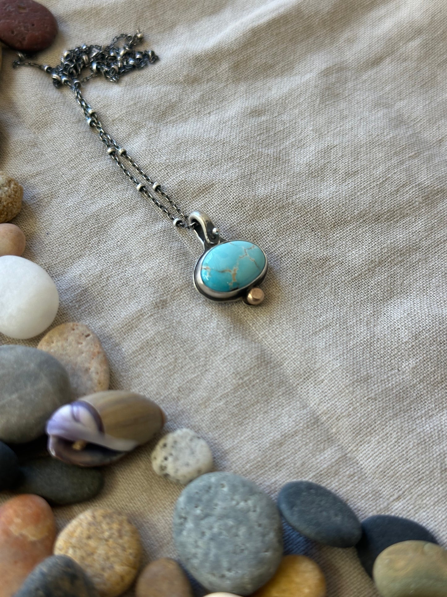 Blue Bird Turquoise & Sterling Silver ~ Necklace
