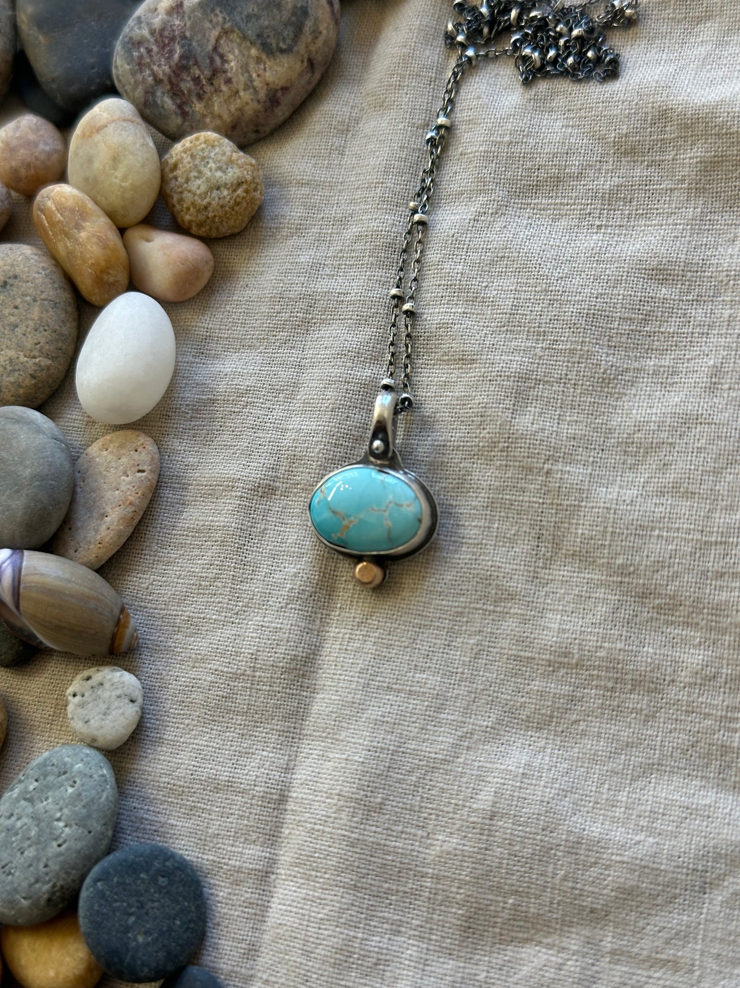 Blue Bird Turquoise & Sterling Silver ~ Necklace