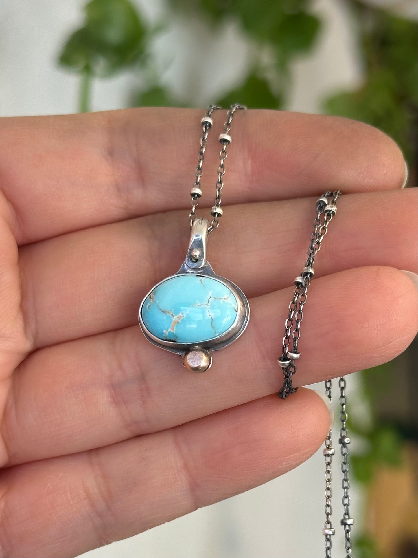 Blue Bird Turquoise & Sterling Silver ~ Necklace