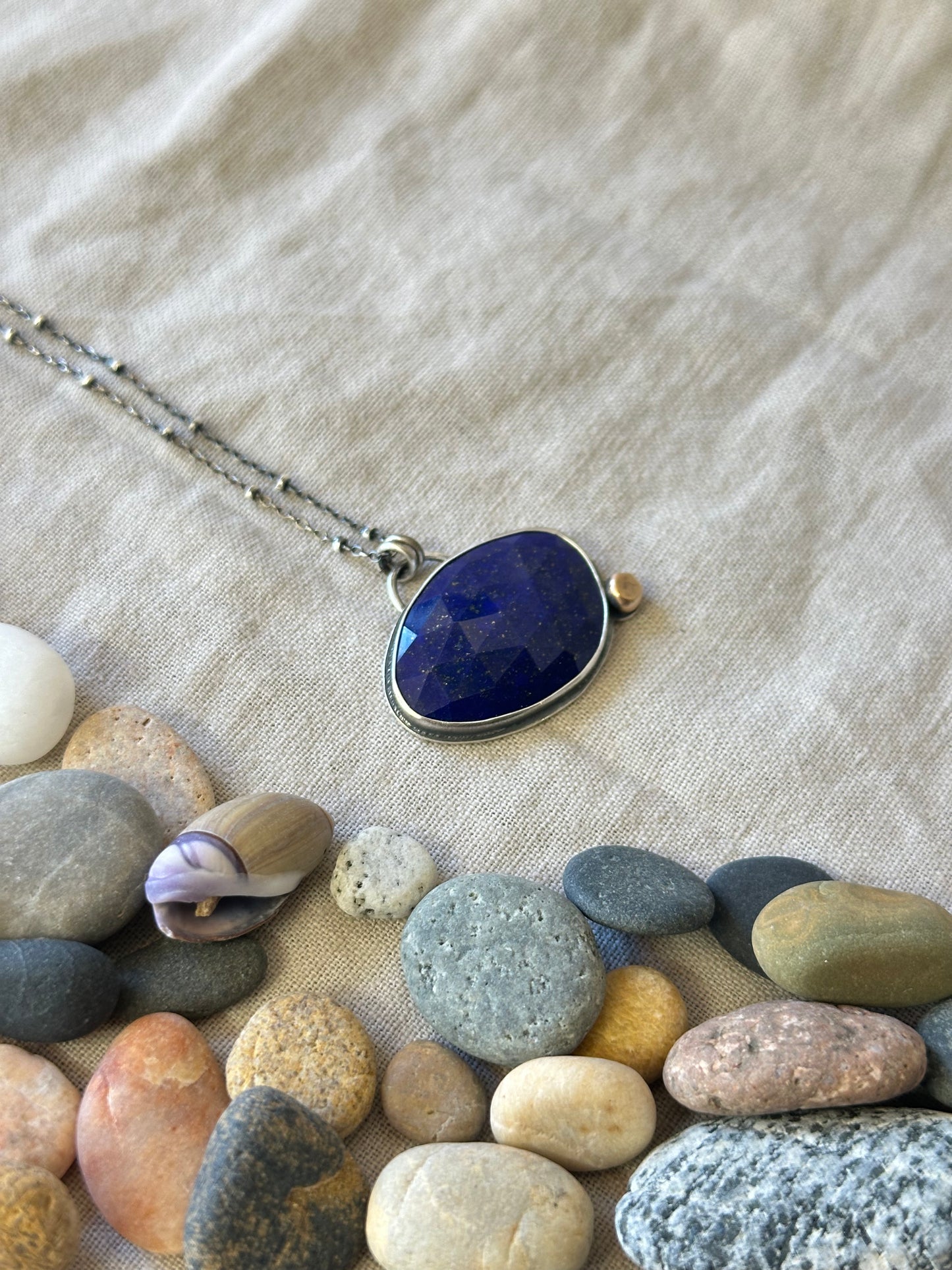 Lapis Lazuli Necklace - Sterling silver